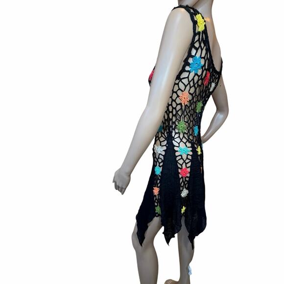 Y2K Crochet Flower Tassel Mini Dress
Tunic Boho Festival Grunge Fairy Size Small - Picture 6 of 16